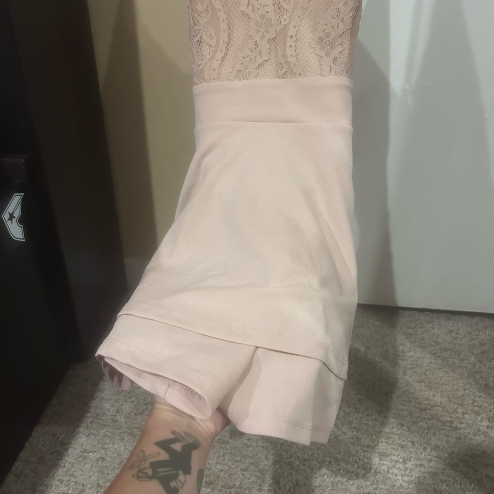 Love Tree Pink Embellished Ruffled Mini Dress - Picture 2 of 5